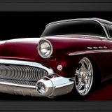 Kırmızı 1955 Buick Roadmaster Araba-4 Motifli Kanvas Tablo DBSANAT12157