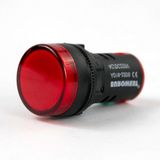 Kirmizi 220V Pano Tipi Led Gosterge Isigi Yuvarlak Sinyal Lambasi
