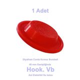 Kırmızı 40Mm Bombeli Yuvarlak Şofben Diyafram Contası (Hook Vb.)