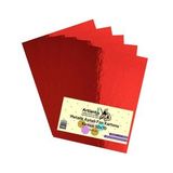 Kırmızı 50x70 Metalik Aynalı Fon Kartonu 5 Adet 1 Paket Artlantis Aynalı Metalik Fon Kartonu