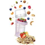 Kırmızı 800 ml Müsli Kabı, Sağlıklı ve Pratik Kullanım Için Ideal - Açık Gri - Seçenek 1