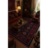 Kırmızı Afgan Tarzı Altı Kaymaz Yıkanabilir Şönil Kilim & Halı | SDF023