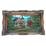 Kırmızı Ağacın Hikayesi Adlı İran Tebriz Halı Tablo 123x73cm - Duvar Halı Kilim Tablo