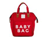 Kırmızı Baby Bag Baskılı Cepli Anne Bebek Bakım Sırt Çantası M000005163