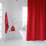 Kırmızı Banyo Perdesi 180x200 Duş Perdesi Tek Kanat Banyo Perdeleri - Su Geçirmez Küvet Perde