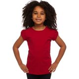 Kırmızı Basic Kız Çocuk Sıfır Yaka Karpuz Kol Tişört - 14 Yaş