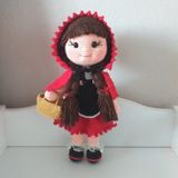 Kırmızı Başlıklı Kız Bebek Amigurumi Organik Oyuncak