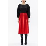 Kırmızı Beli Lastikli Midi Etek 81150 - 42