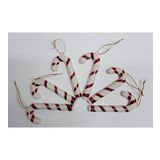 Kırmızı Beyaz 9 cm Baston Süs (Yılbaşı) 6 lı