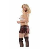 Kırmızı Beyaz Bodysuit Takım - 813