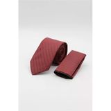 Kırmızı-Beyaz Desenli 7 Cm Kravat 1090260113