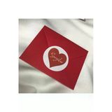 Kırmızı Beyaz Kalp Sevgiler Love Sticker Heart Yuvarlak Etiket 4 Cm - 100 Adet