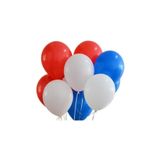 Kırmızı - Beyaz - Koyu Mavi Metalik Balon 30 Adet