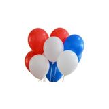 Kırmızı - Beyaz - Koyu Mavi Metalik Balon 50 Adet