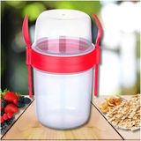 Kırmızı Büyük Boy Müsli Kabı 1100 Ml, Sağlıklı ve Şık Saklama Çözümü - Açık Gri - Seçenek 1
