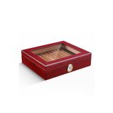 Kırmızı Camlı Humidor Puro Kutusu rc06kr