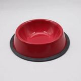 Kırmızı Çelik Kedi Köpek Mama-Su Kabı 16 cm
