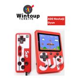 Kirmizi Cift Kol 400 Nostalji Oyunlu Mini Atari