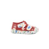 Kırmızı Cırtlı Kız Bebek Sandalet BN-1409 B