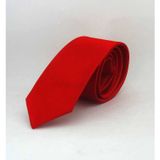 Kırmızı Çocuk Boy Düz Renk Saten Kravat - CK-01 CK-01-GF