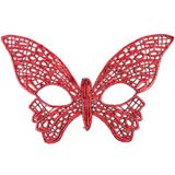 Kırmızı Dantel Masquerade Maskesi 7 No - Lisinya - 001-Renkli