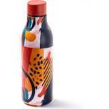 Kırmızı Desenli Paslanmaz Çelik Termos 550ML