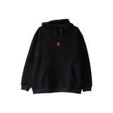 Kırmızı El Atarisi Desenli Nakış Hoodie