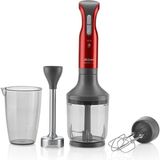 Kırmızı El Blender Seti 1500W, Güçlü ve Çok Fonksiyonlu Mutfak Aleti - Altın - Turkuaz