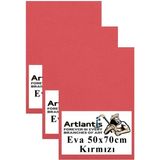 Kırmızı Eva 50X70 cm 3 Adet Eva Süngeri Okul Kreş Anasınıfı Elişi Etkinlikleri - Standart - 50x70cm