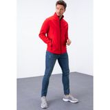 Kırmızı Fermuarlı Dik Yaka Su ve Rüzgar Geçirmez Softshell Erkek Mont - 88050