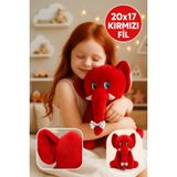Kırmızı Fil Peluş Oyuncak 20×17 cm – Çocuk Odası Dekoru, Sevimli Bebek Hediyesi, Yumuşak Peluş Figür SLY-128642