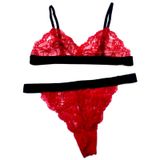 KIRMIZI FULL DANTEL BRALET TAKIM