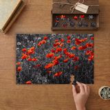 Kırmızı Gelincik Tarlası Tasarımı 240 Parça Ahşap Puzzle Ahşap Kutuda MP08706