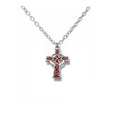 Kırmızı Haç Celtic Cross Figürlü Unisex Kolye – 60 Cm Zincirli Gotik Ve Anlamlı Tasarım