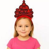 Kırmızı Happy Birthday Prenses Tacı – Doğum Günü Taç Aksesuarı P80028s9220