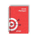 Kırmızı Hedef Günlük Planlayıcı Defter - Daily Planner - Ders Çal