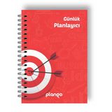 Kırmızı Hedef Günlük Planlayıcı Defter - Ders Çalışma Planlayıcı Defteri - Planlama Defteri