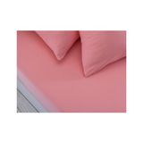 Kırmızı Home Pembe Tek Kişilik Lastikli Çarşaf Seti