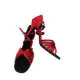 KIRMIZI İNCİ-SATEN, LATİN -SALSA-TANGO DANS VE SALON AYAKKABISI 8.5 CM 13 PONT KAPALI TOPUK (EU Ayakkabı Beden Sistemi, Yetişkin, Sayısal, Orta, 38)