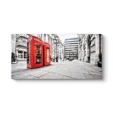 Kırmızı İngiliz Telefon Kulübeleri Tablosu 140 x 70