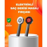 Kırmızı Işık Terapi Saç Derisi Masaj Tarağı 3 Modlu Yağ Hazneli - TOPRAK1342-2481