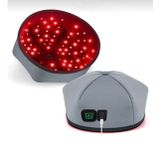 Kırmızı Işık Terapisi Saç Dökülme Engelleyici Lazer LED Işıklı Saç Güçlendirici Şapka, 3 Seviye Ayarlanabilir Mod, 140g Hafif ve Taşınabilir, Gri