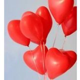 Kırmızı Kalpli Baskısız Balonu 16 lı Romantik Kalp Balonlar