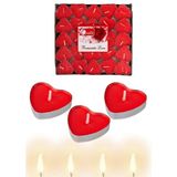 Kırmızı Kalpli Tealight Mum Seti, Masa ve Mekan Dekorasyonu Için 50'li Paket - Açık Gri - Seçenek 1