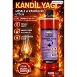 Kırmızı Kandil Yağı Kokusuz Dumansız İç Mekan Gaz Lambası Yakıtı 400 Ml