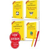 Kırmızı Kedi Yayınevi Alfa Kalem+Mağara+Bilinmeyen Adanın Öykü+Filin Yolcu+Ölüm Bir Varmış Bir Yok(Ciltli)(Jose Saramago)