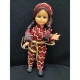 Kırmızı Kız Bebek Oyuncak Biblo Obje Gözleri Hareketli El Yapım 14CM Cameo Vinly Baby Doll 1 Adet