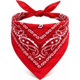 Kırmızı Kovboy Fuları Çocuk Bandana Western Desenli Boyun Fuları