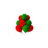 Kırmızı-Koyu Yeşil Pastel Soft Balon 50 Adet + 5 mt balon zinciri
