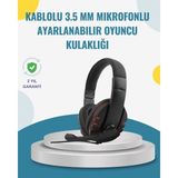 Kırmızı Kulaklık Stereo Mikrofonlu Dayanıklı Örgü Kablolu - TOPRAK5956-1707 - Çok Renkli